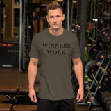Winners Work Premium Black Print Short-Sleeve Unisex T-Shirt